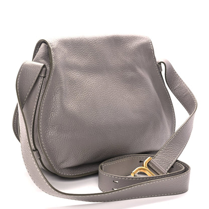 Chloe Grained Calfskin Medium Marcie Saddle Bag Cashmere Grey 2 of 8