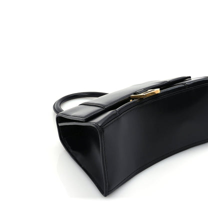Balenciaga Shiny Box Calfskin Small Hourglass Top Handle Bag  Black 7 of 8