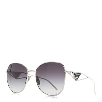 Prada Metal Symbole Triangle Logo Sunglasses SPR57Y Smoky Grey 1 of 7