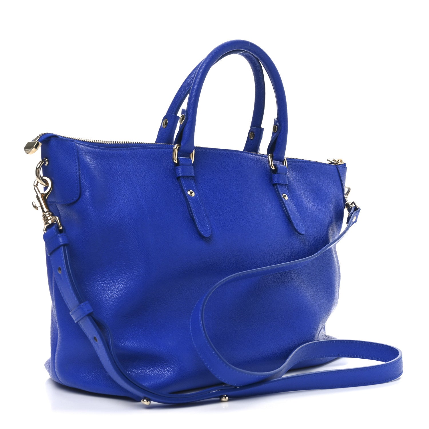 Versace Vitello Medusa Tote Blue 3 of 9