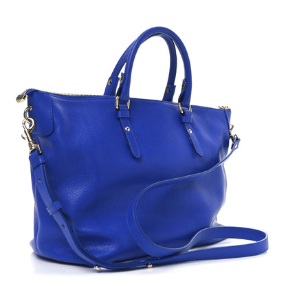Versace Vitello Medusa Tote Blue 3 of 9
