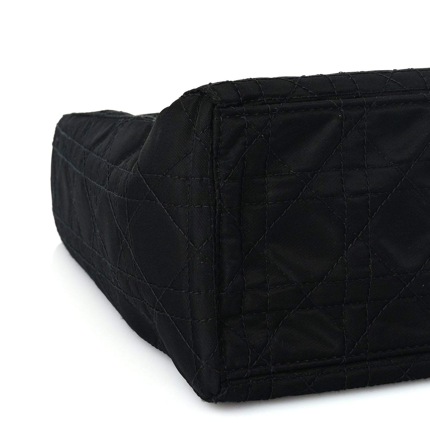 Nylon Cannage Medium Lady Dior Black