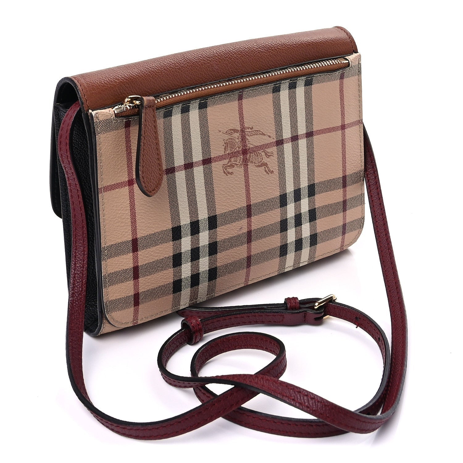 Burberry Haymarket Check Small Loxley Crossbody Bright Toffee 2 of 8