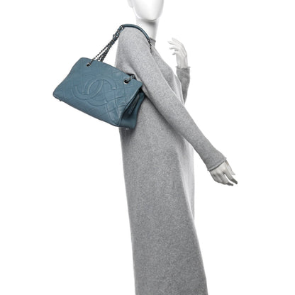 Chanel Caviar Quilted Timeless CC Tote Blue 2 of 7
