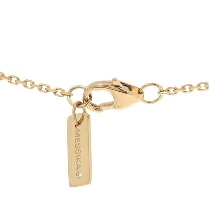 Messika 18K Yellow Gold Diamond Move Uno 2 Rows Pave Necklace 4 of 4