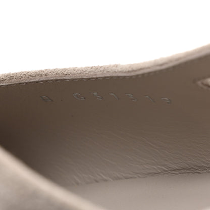 Chanel Suede Cap Toe CC Coco Slingback Pumps 38 Light Grey 7 of 9