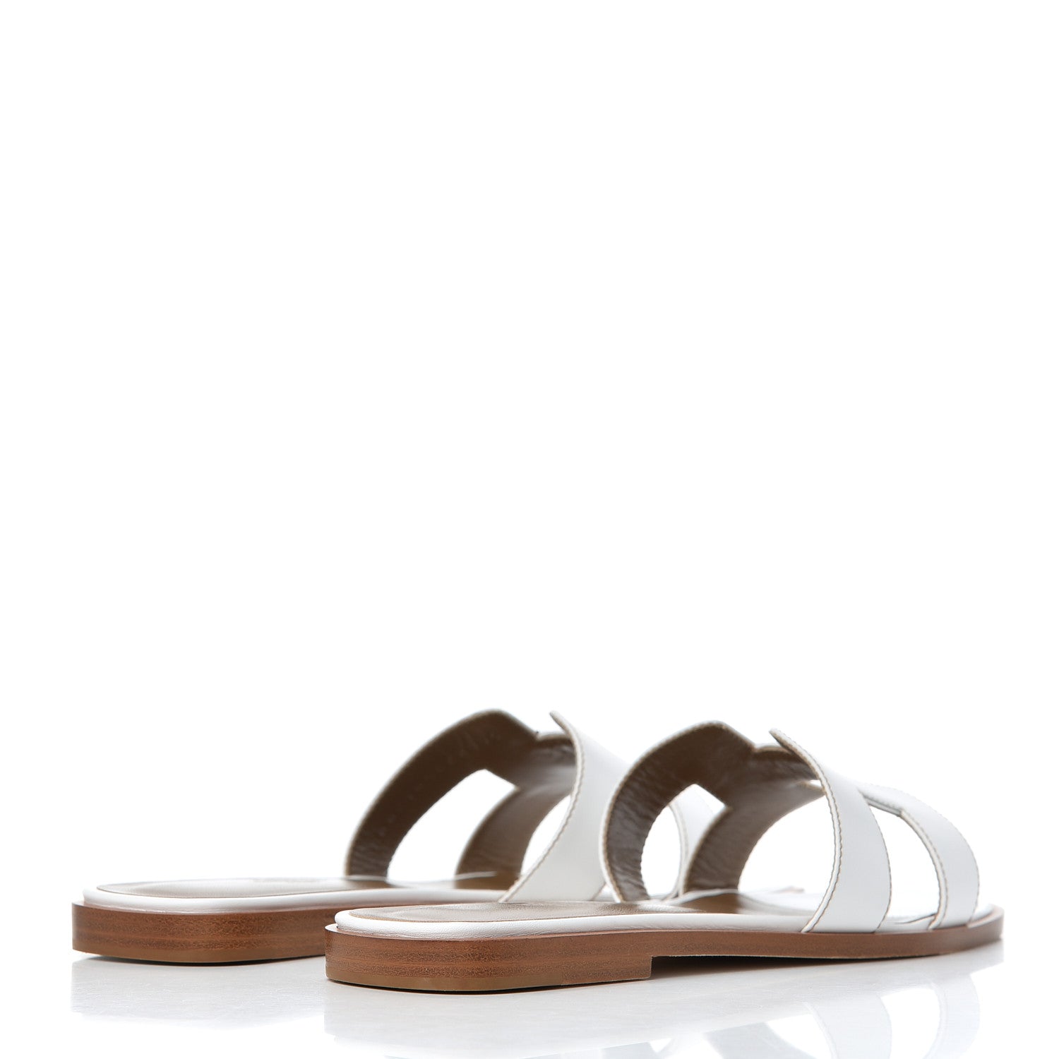 Hermes Box Calfskin Oran Sandals 36.5 White 4 of 15