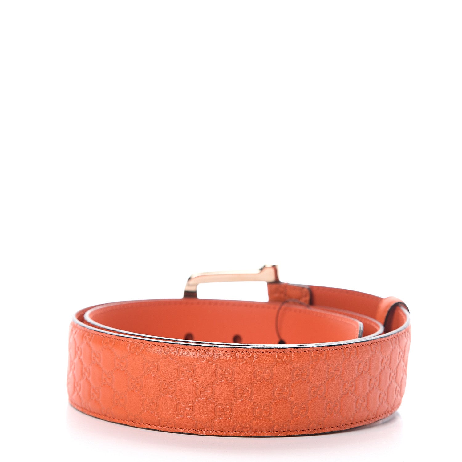 Gucci Soft Microguccissima 40mm Belt 90 36 Sun Orange 2 of 4