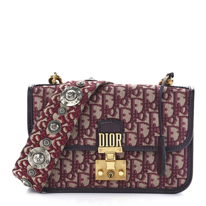 Christian Dior Oblique DiorAddict Flap Bag Burgundy 1 of 12