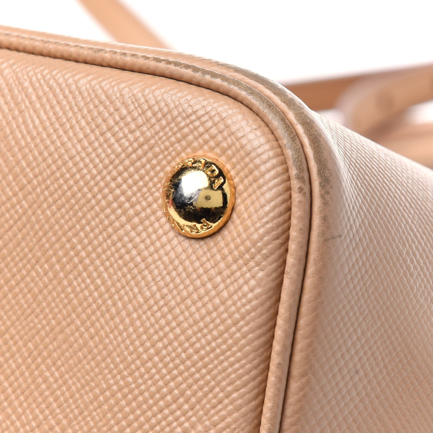 Prada Saffiano Cuir Medium Double Bag Noisette Papaya 35 of 47