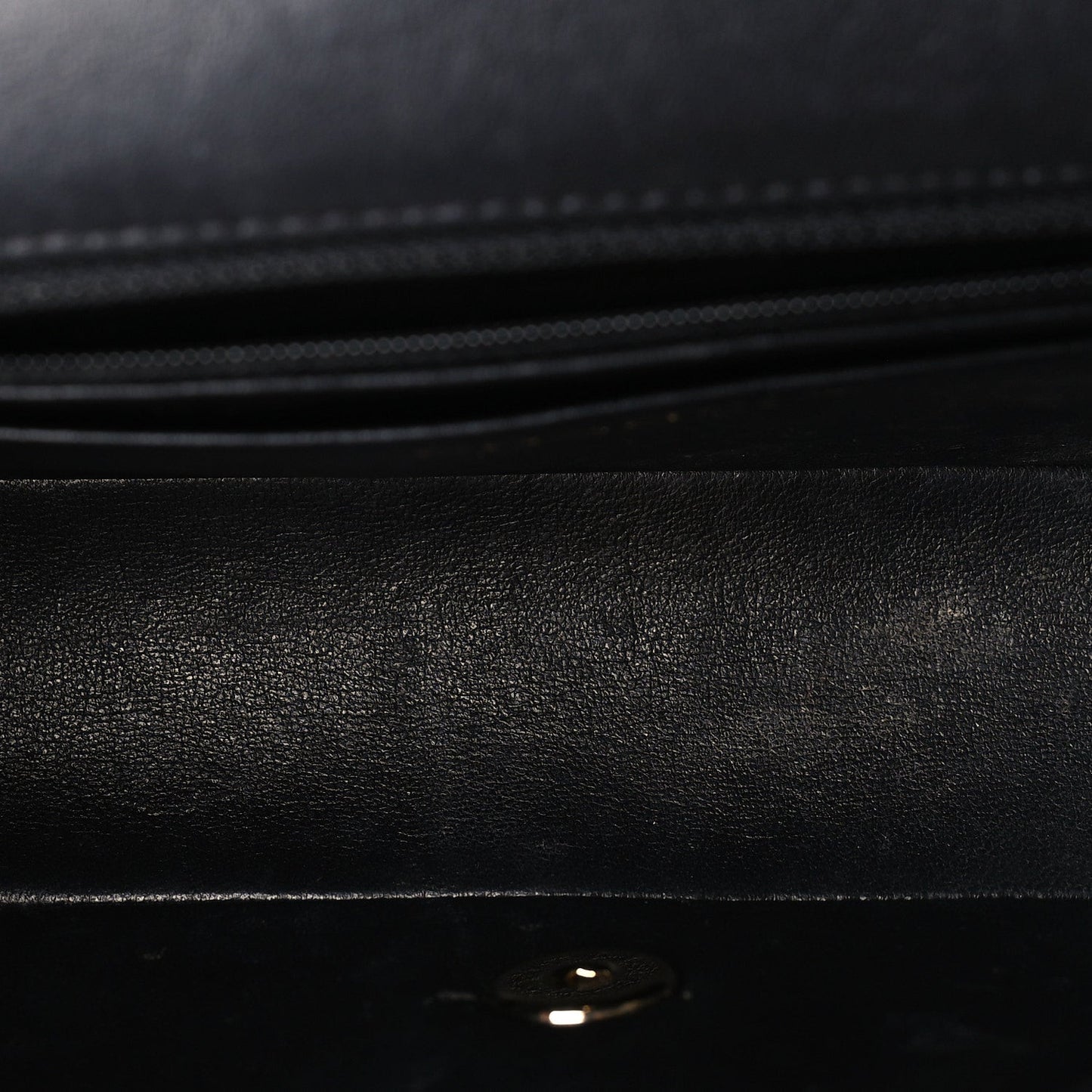 Lambskin Quilted Mini Rectangular Flap Black