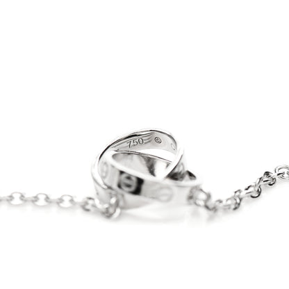Cartier 18K White Gold Interlocking LOVE Necklace 5 of 6