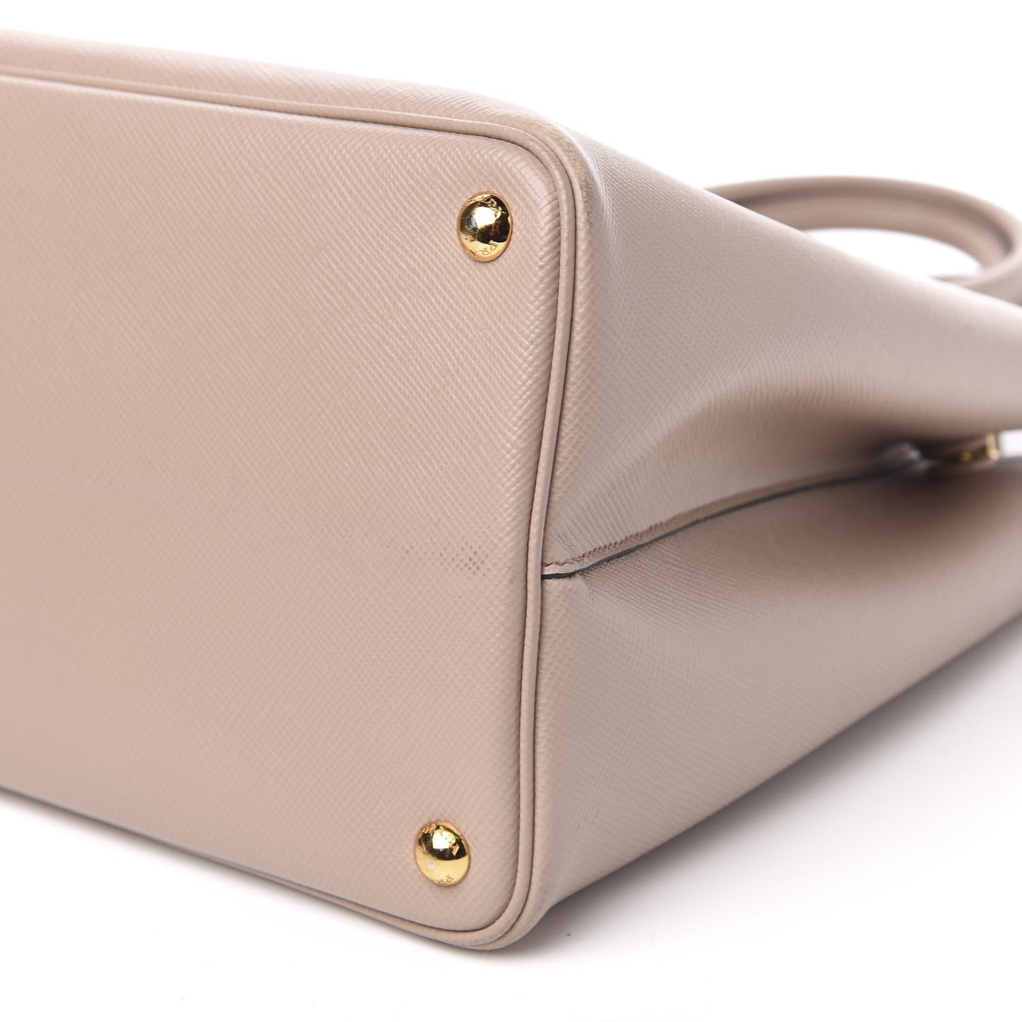 Saffiano Cuir Large Double Bag Cammeo