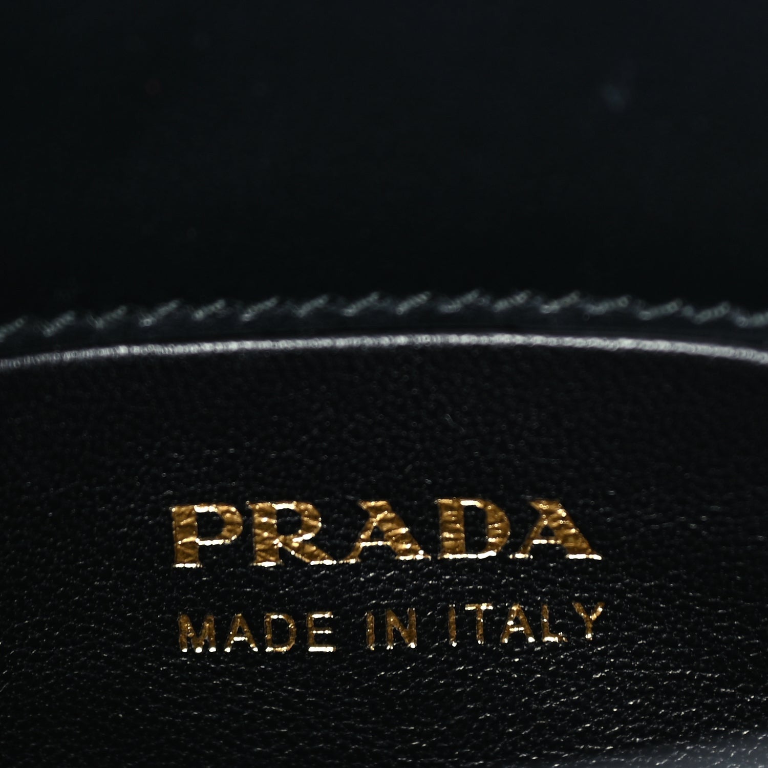 Prada Calfskin Metal Triangle Logo Tote  Black 5 of 8