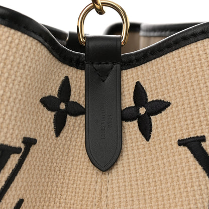 Louis Vuitton Cotton Monogram Embroidered Neonoe MM Beige Black 10 of 11