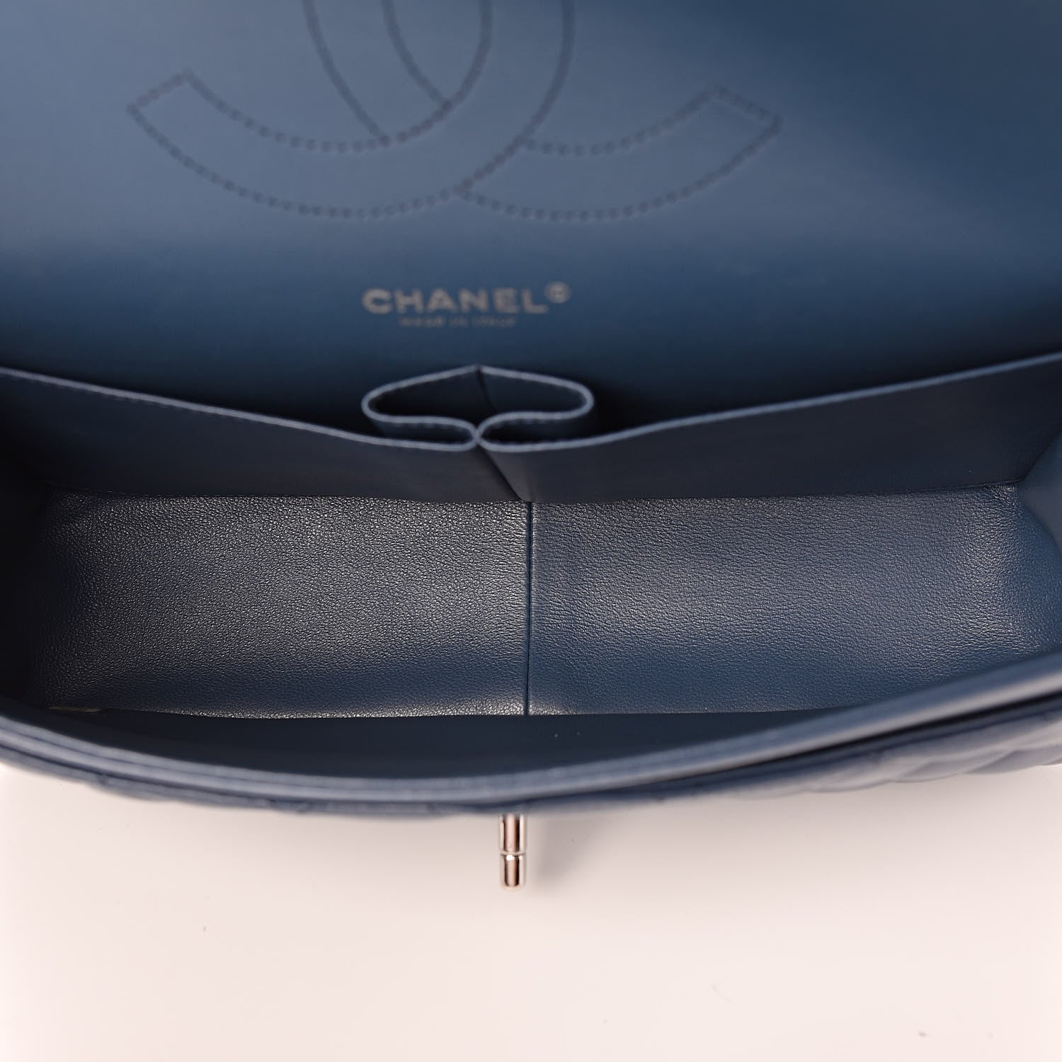 Chanel Lambskin Quilted Jumbo Double Flap Light Blue 5 of 12