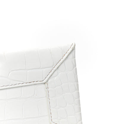 Balenciaga Shiny Extra Supple Calfskin Crocodile Embossed Small Triplet Bag Optic White 10 of 19