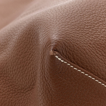 Hermes Taurillon Clemence Double Sens 36 Reversible Tote Marron Tosca 14 of 20