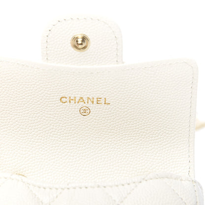Chanel Caviar Quilted Flap Chain Waist Bag White 6 of 12