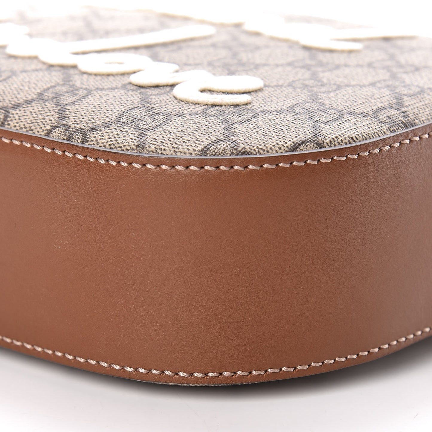 GG Supreme Monogram Blind For Love Embroidered Mini Chain Shoulder Bag Beige Tuscany