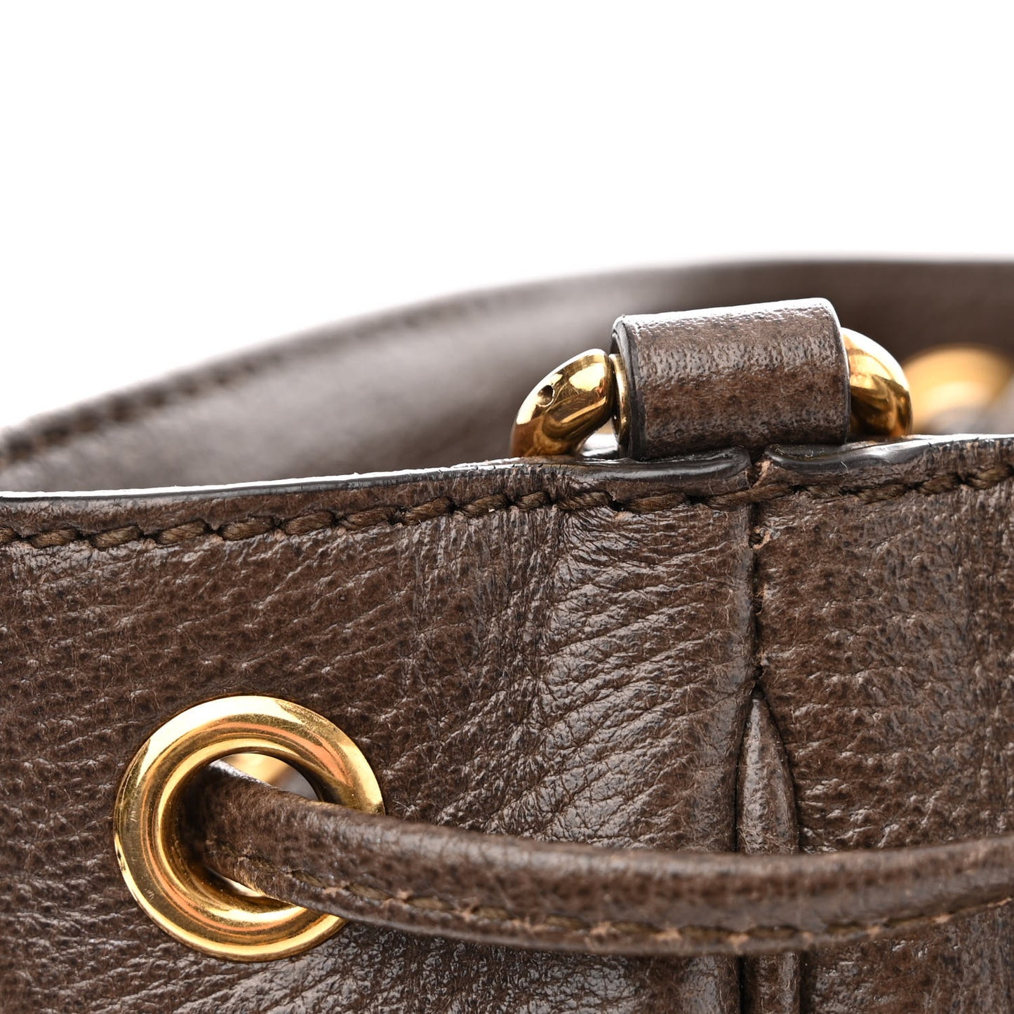 GG Supreme Monogram Web Mini Ophidia Bucket Bag Brown