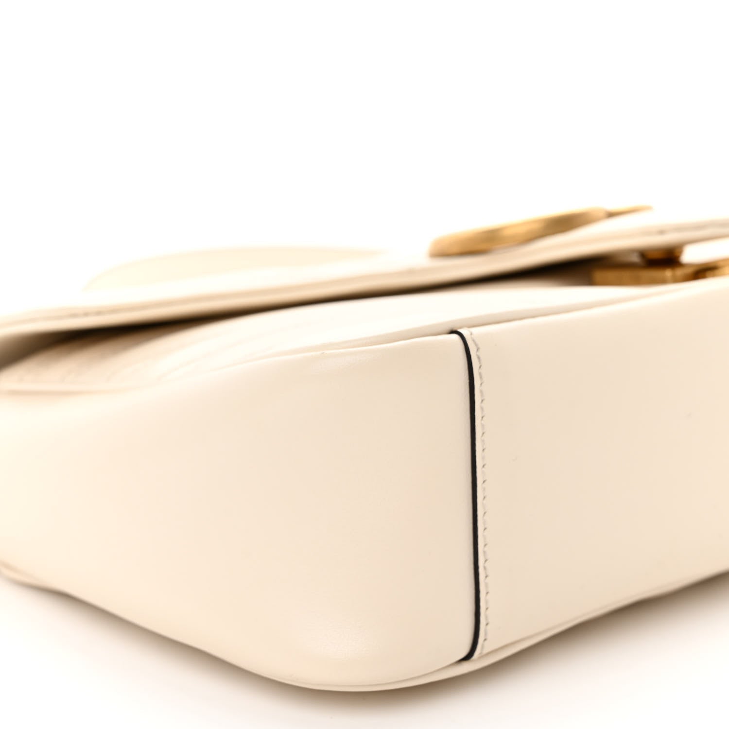 Gucci Calfskin Matelasse Small GG Marmont Shoulder Bag White 8 of 9