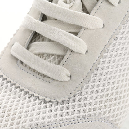 Hermes Air Mesh Suede Goatskin Bouncing Sneakers 39 White Black 13 of 15