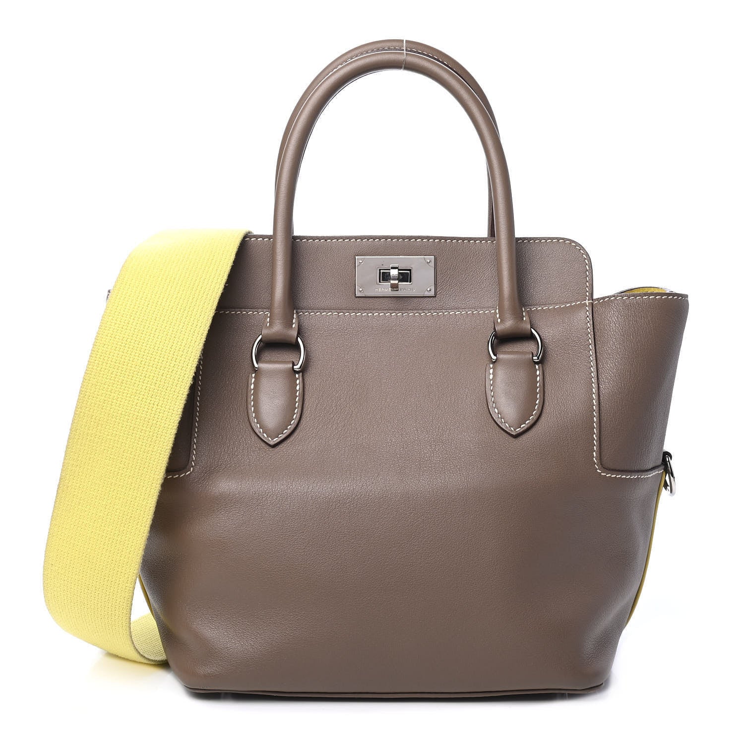 Hermes Swift Verso Toolbox 20 Etoupe Lime 1 of 4