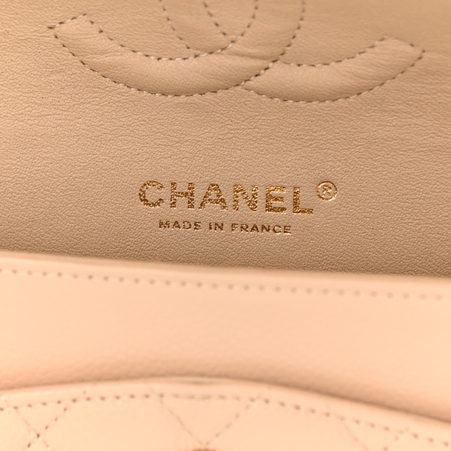 Chanel Caviar Quilted Medium Double Flap Beige 6 of 10