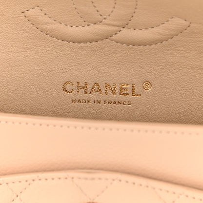 Chanel Caviar Quilted Medium Double Flap Beige 6 of 10