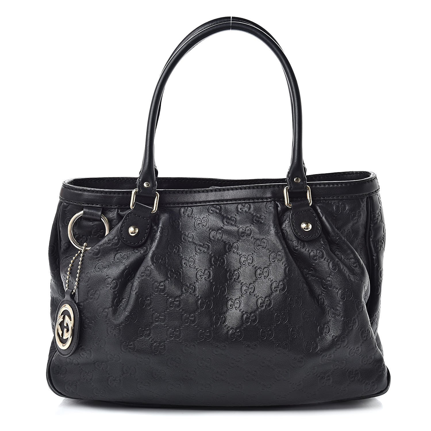 Gucci Guccissima Medium Sukey Top Handle Tote Black 1 of 14