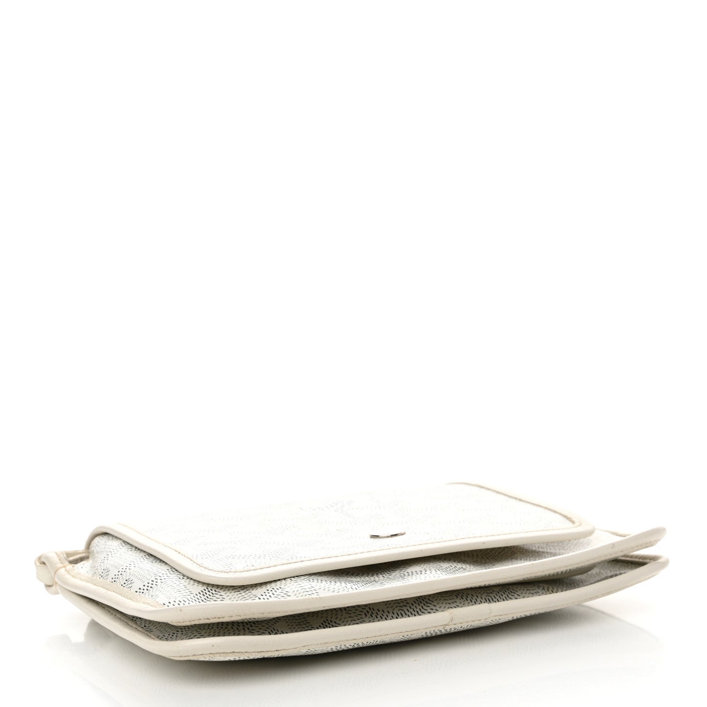 Goyardine Plumet Wallet Clutch White