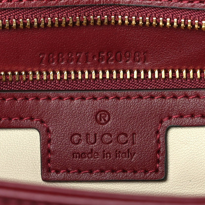 Gucci Calfskin Matelasse Large Horizontal GG Marmont Shoulder Bag  Rosso Ancora 5 of 8