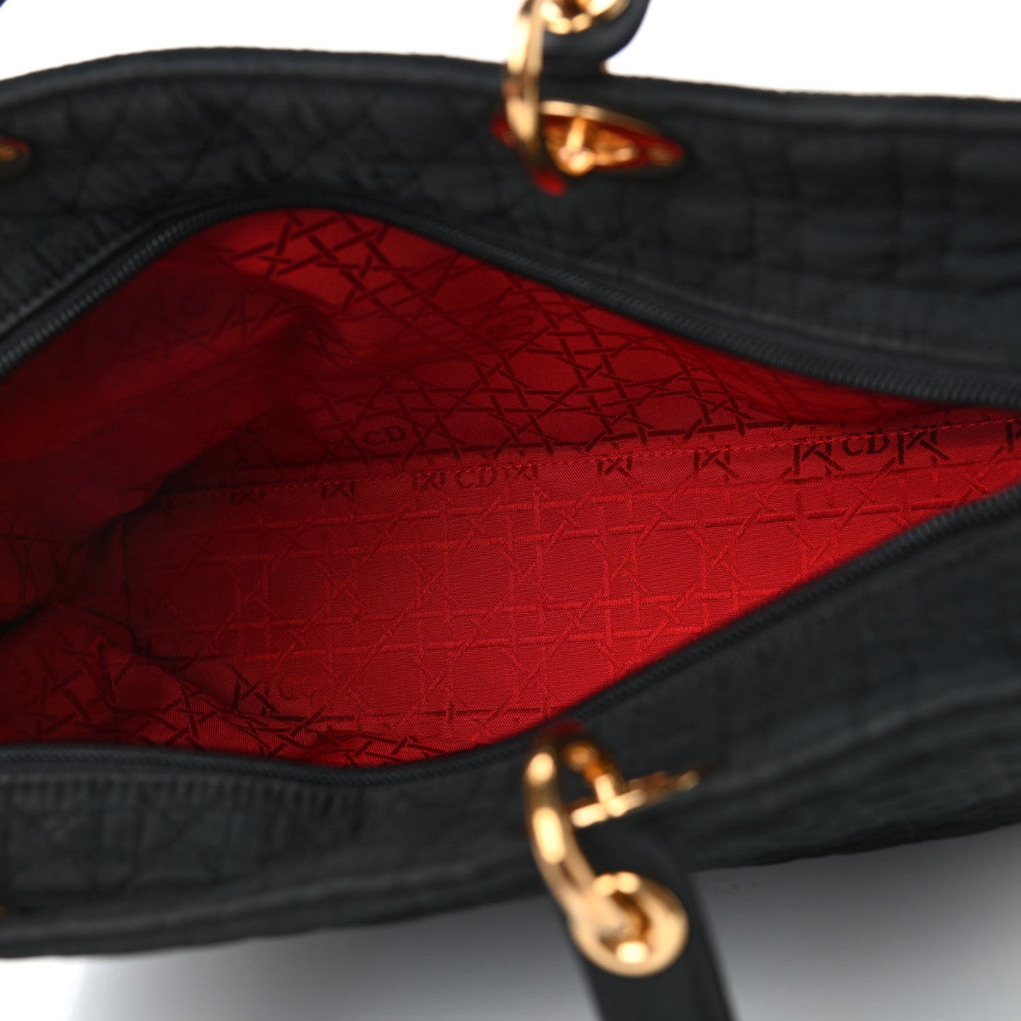 Nylon Cannage Large Lady Dior Black