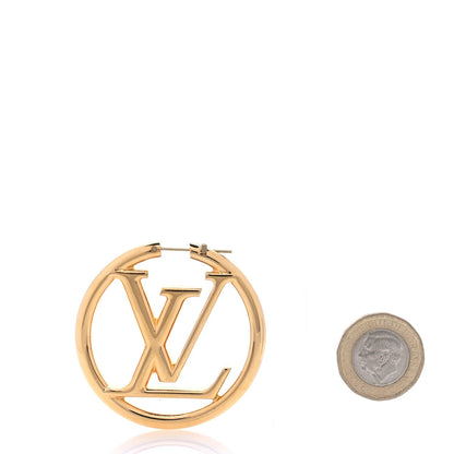 Louis Vuitton Metal Louise Hoop Earrings  Gold 3 of 5