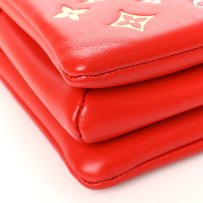 Louis Vuitton Lambskin Embossed Monogram Coussin PM Coquelicot Red 9 of 11