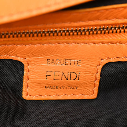 Fendi Nappa FF 1974 Embossed Baguette Clementine 6 of 13
