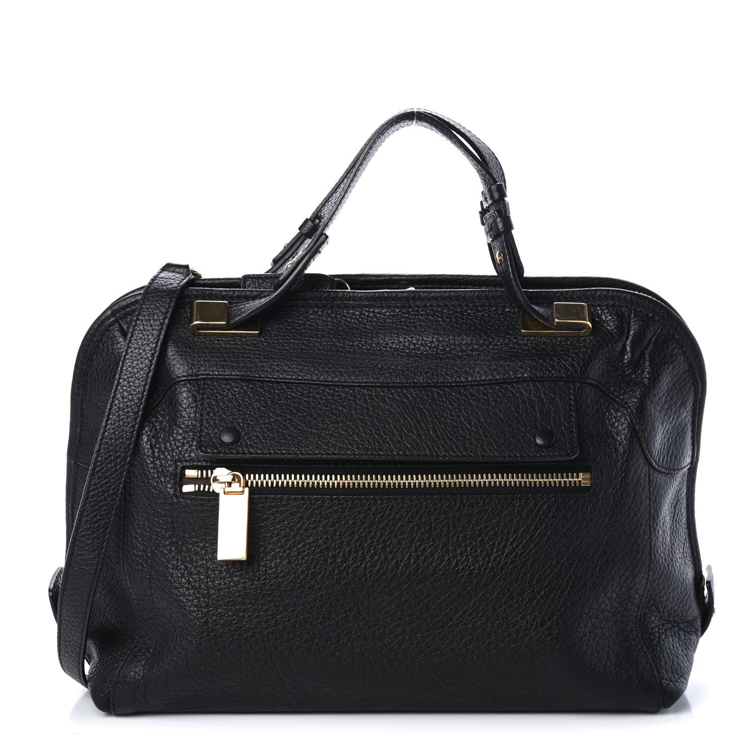 Chloe Grained Calfskin Brooke Satchel Black 1 of 4