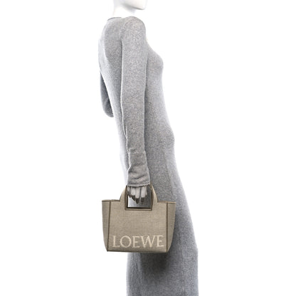 Loewe Jacquard Canvas Small Font Tote Ecru 2 of 10