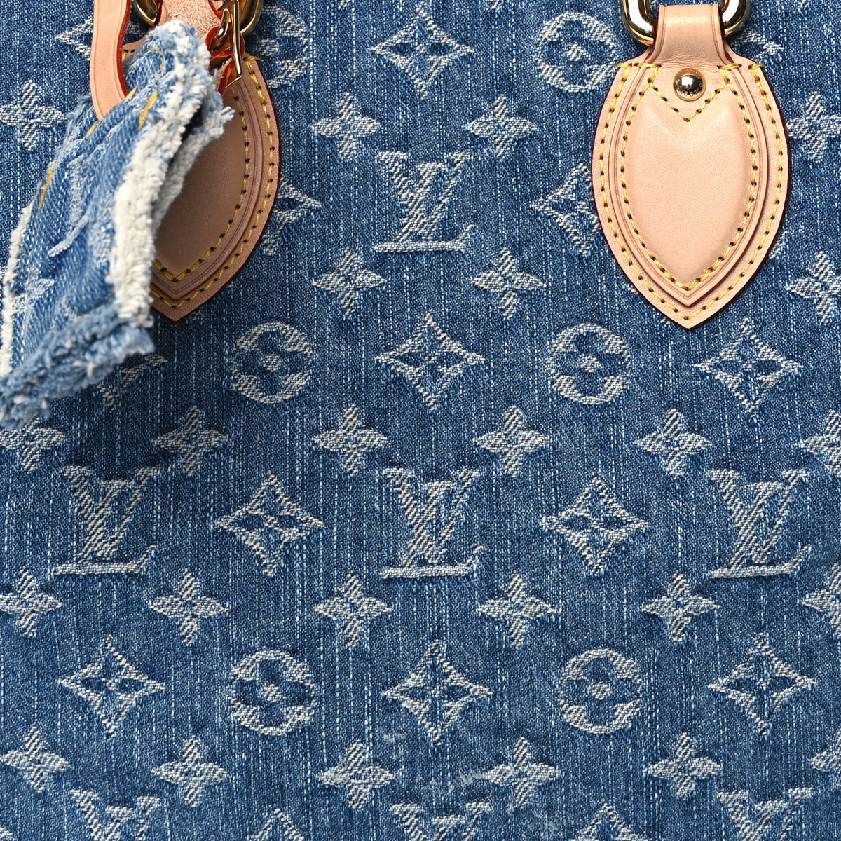 Louis Vuitton Monogram Denim Onthego MM Blue 6 of 8