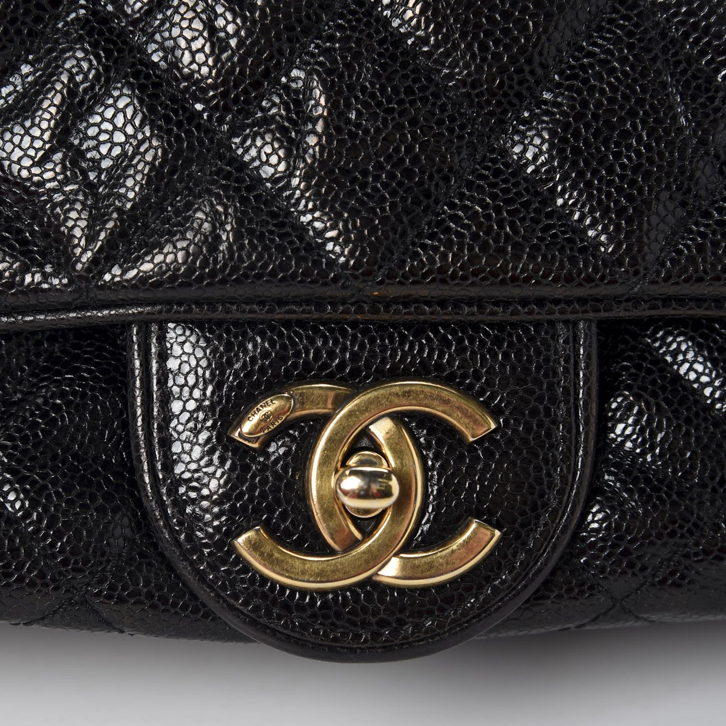 Quilted Jumbo Easy Flap Black