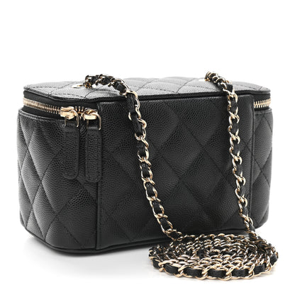 Chanel Caviar Quilted Small Vanity Case With Chain Black 3 of 9