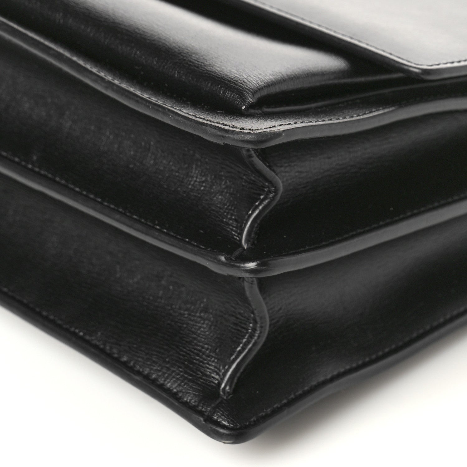 Saint Laurent Calfskin Large Monogram Sunset Black 10 of 11