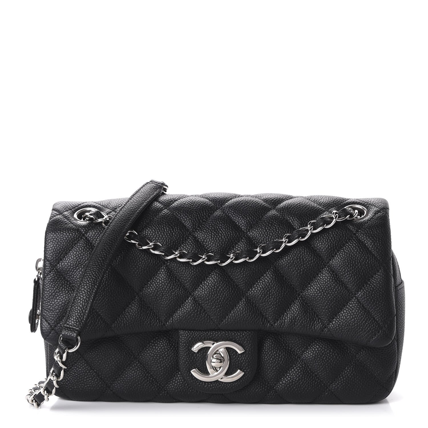 Chanel Caviar Quilted Medium Easy Flap Black 1 of 11