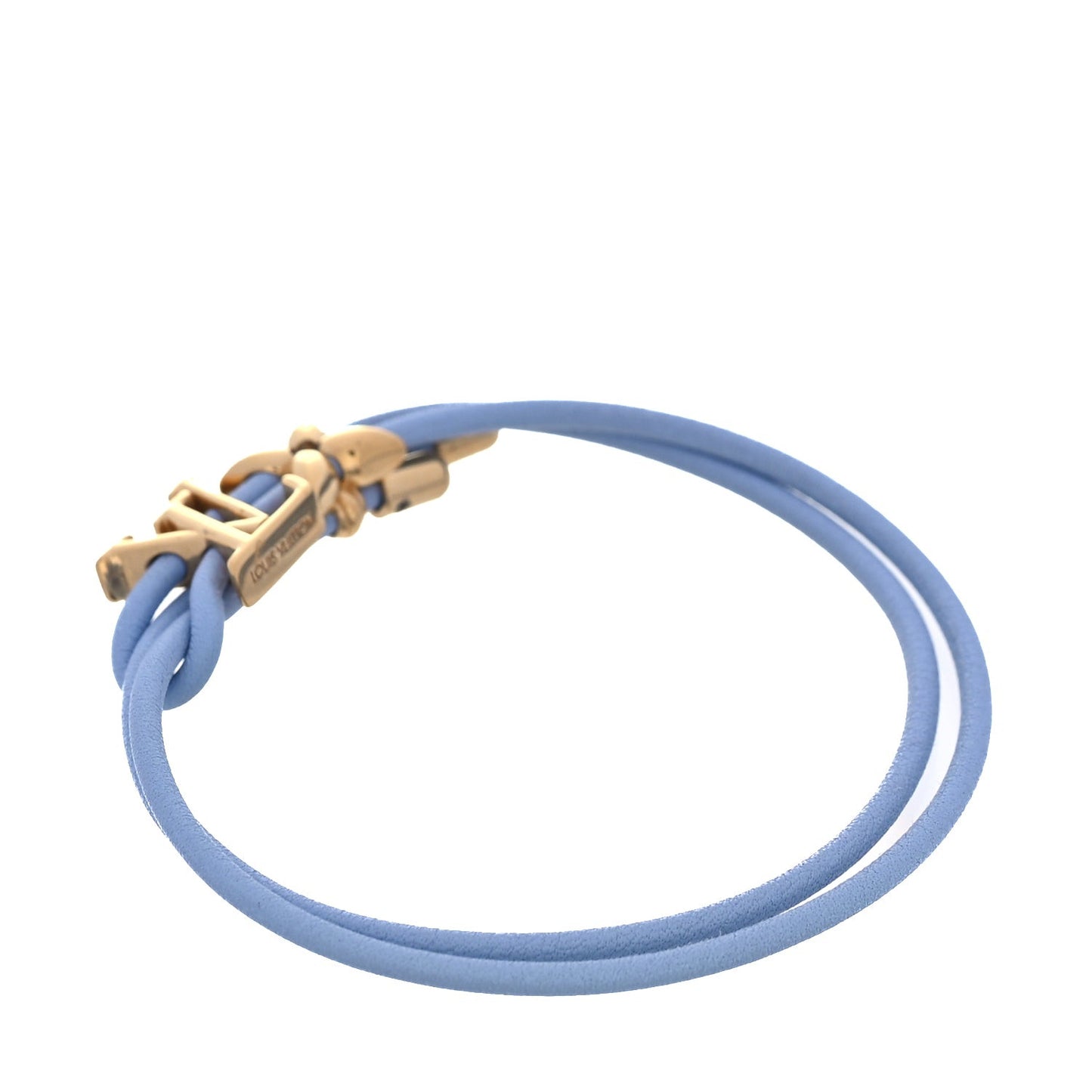 Calfskin LV Bloom Bracelet  Light Blue