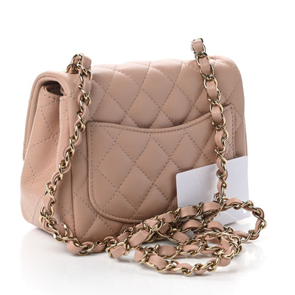 Chanel Lambskin Quilted Mini Square Flap Beige 3 of 10