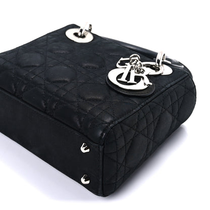 Christian Dior Metallic Lambskin Cannage Mini Lady Dior Black 8 of 8