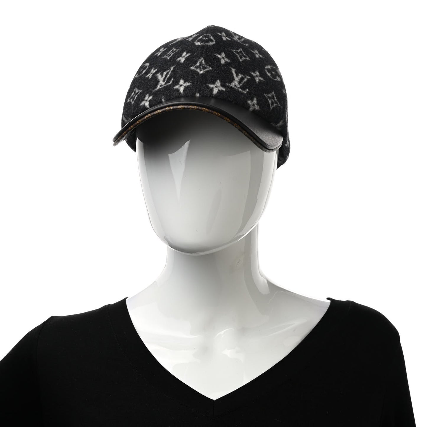 Wool Monogram Carry On Cap M Black