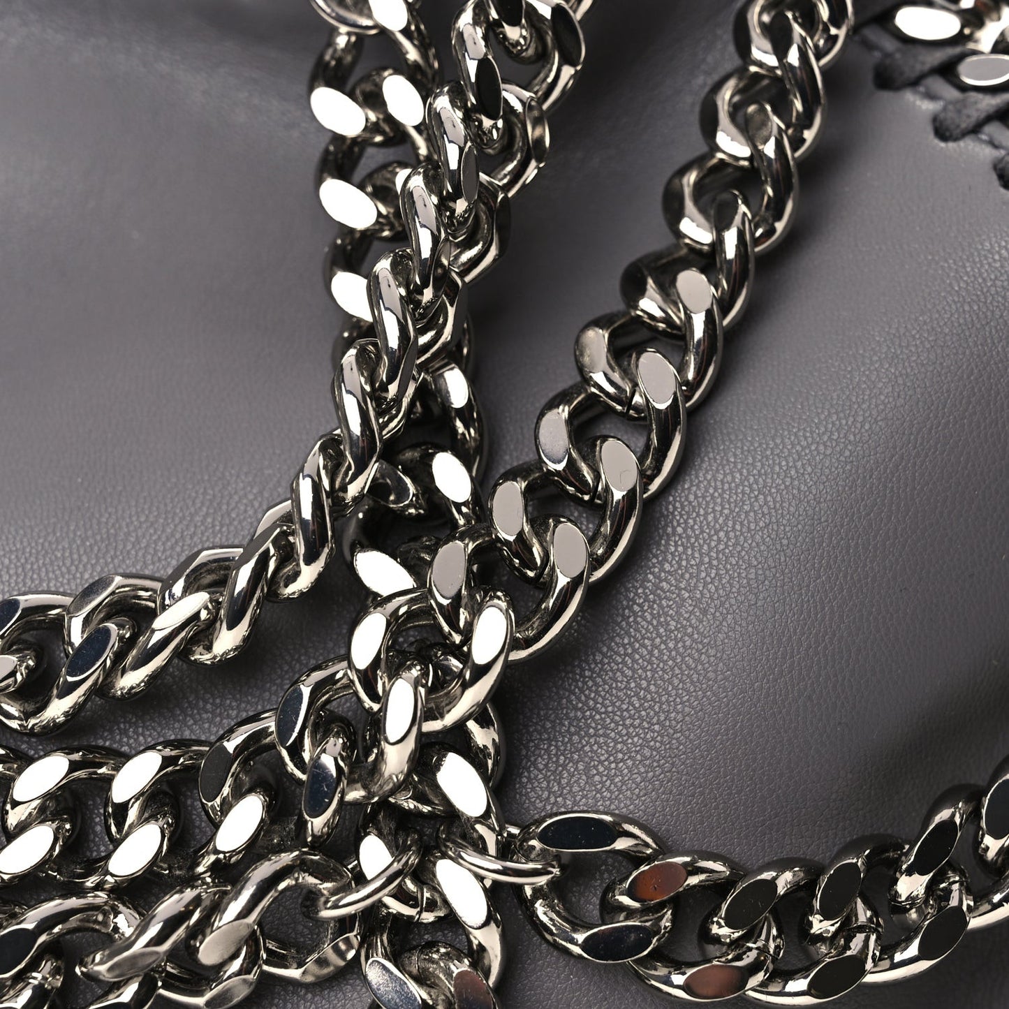 Eco Alter Nappa Mini Falabella Chain Cage Tote Grey