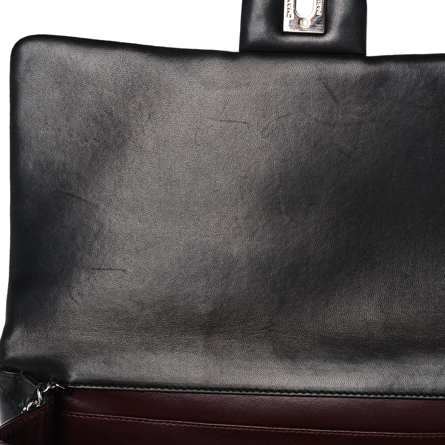 Chanel Lambskin Quilted Clutch With Chain Flap Black 12 of 14